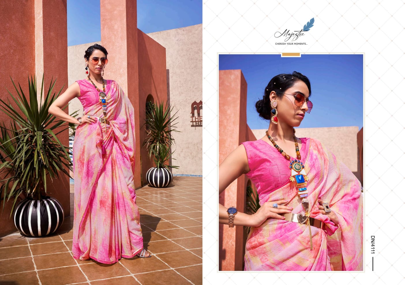 5D DESIGNER SAREES MARIE GOLD